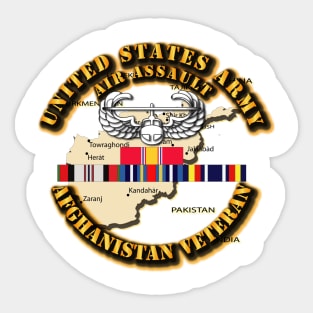 Air Assault w Afghan SVC Ribbons Sticker